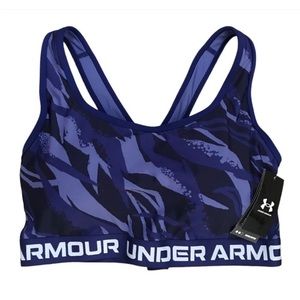 New! Under Armour Crossback Printed Sports Bra 3X
